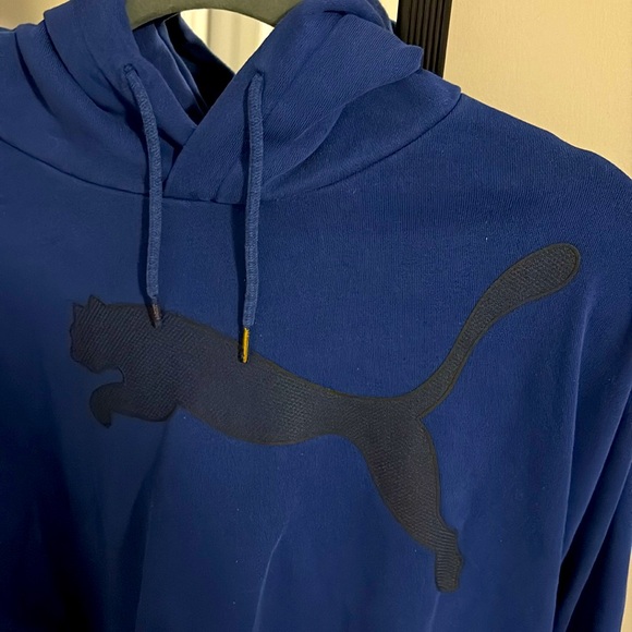 EUC PUMA Cat Sweat Hoodie Galaxy Blue-Puma Sz L - Picture 3 of 6